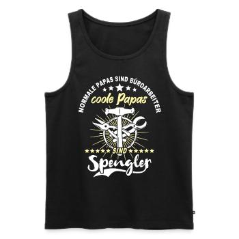 Spengler Papa Bauspengler Vater - Männer Premium Bio Tank Top - Schwarz - Vorne - Michal (187cm)