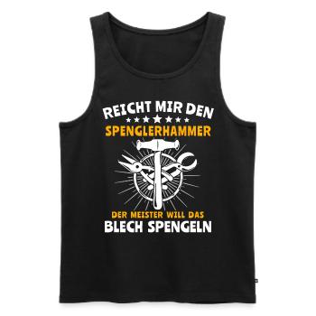 Spengler Spengeln Bauspengler - Männer Premium Bio Tank Top - Schwarz - Vorne - Michal (187cm)