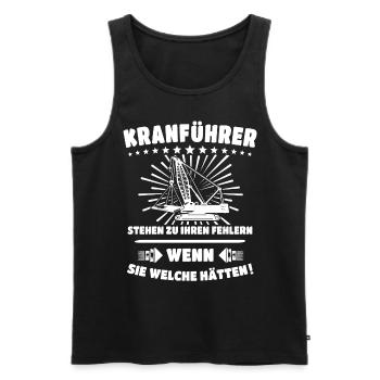 Kranfahrer Kranführer Kran - Männer Premium Bio Tank Top - Schwarz - Vorne - Michal (187cm)