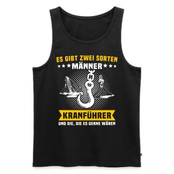 Kranführer Kran Kranfahrer - Männer Premium Bio Tank Top - Schwarz - Vorne - AI Model Male 178 light (178cm)