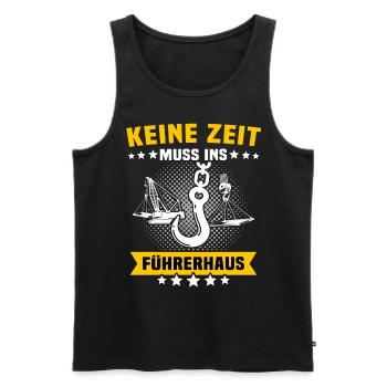 Kranführer Kran Kranfahrer - Männer Premium Bio Tank Top - Schwarz - Vorne - AI Model Male 178 light (178cm)