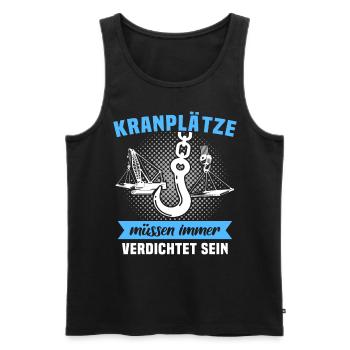 Kranführer Kran Kranfahrer - Männer Premium Bio Tank Top - Schwarz - Vorne - AI Model Male 178 light (178cm)