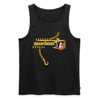 Kranführer Kran Kranfahrer - Männer Premium Bio Tank Top - Schwarz - Vorne - AI Model Male 178 light (178cm)