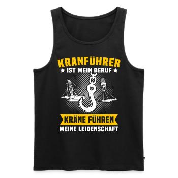 Kranfahrer Beruf Kranführer Sprüche - Männer Premium Bio Tank Top - Schwarz - Vorne - AI Model Male 178 light (178cm)