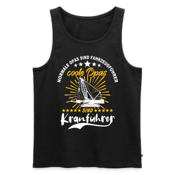Kranfahrer Opa Kranführer Opas - Männer Premium Bio Tank Top - Schwarz - Vorne - Michal (187cm)