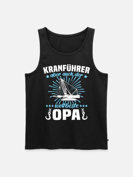 Kranfahrer Opa Kranführer Opas - Männer Premium Bio Tank Top - Schwarz