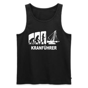 Kranfahrer Evolution Kranführer Kran - Männer Premium Bio Tank Top - Schwarz - Vorne - AI Model Male 178 light (178cm)