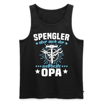Spengler Opa Bauspengler Grossvater - Männer Premium Bio Tank Top - Schwarz - Vorne - Michal (187cm)