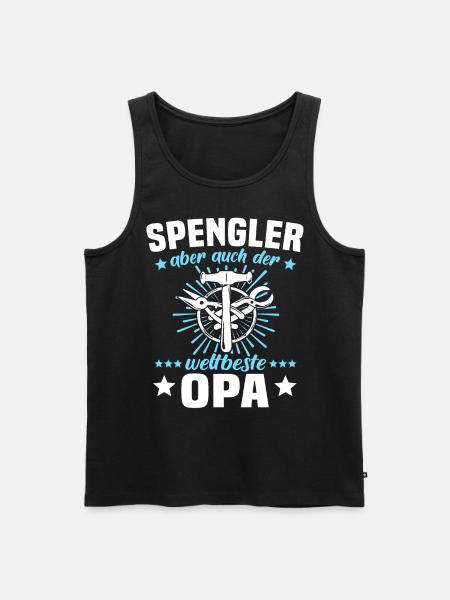 Spengler Opa Bauspengler Grossvater - Männer Premium Bio Tank Top - Schwarz