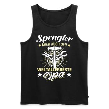 Spengler Opa Bauspengler Grossvater - Männer Premium Bio Tank Top - Schwarz - Vorne - Michal (187cm)