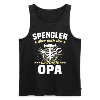 Spengler Opa Bauspengler Grossvater - Männer Premium Bio Tank Top - Schwarz - Vorne - Michal (187cm)
