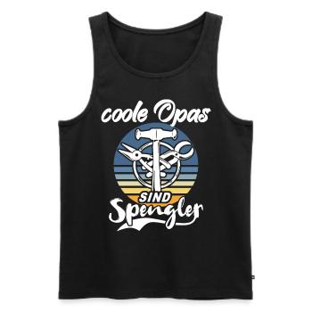 Spengler Opa Bauspengler Grossvater - Männer Premium Bio Tank Top - Schwarz - Vorne - Michal (187cm)