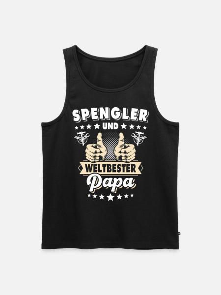 Bauspengler Papa Spengler - Männer Premium Bio Tank Top - Schwarz