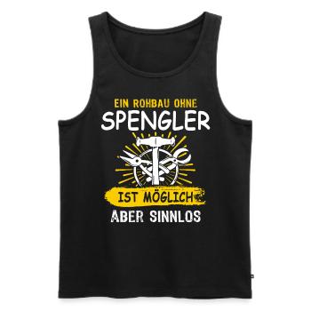 Spengler Bauspengler Spengeln Karrosseriespengler - Männer Premium Bio Tank Top - Schwarz - Vorne - Michal (187cm)