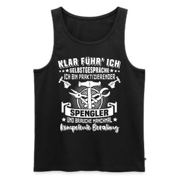 Spengler Beruf Bauspengler Sprüche - Männer Premium Bio Tank Top - Schwarz - Vorne - AI Model Male 178 light (178cm)