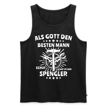 Spengler Beruf Bauspengler Sprüche - Männer Premium Bio Tank Top - Schwarz - Vorne - AI Model Male 178 light (178cm)