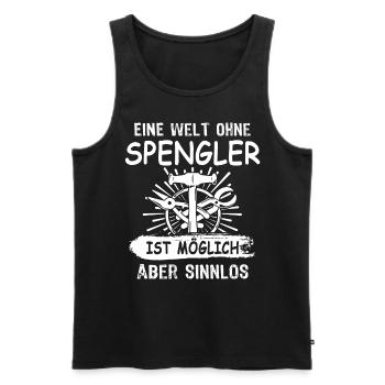 Spengler Bauspengler Karrosseriespengler - Männer Premium Bio Tank Top - Schwarz - Vorne - Michal (187cm)
