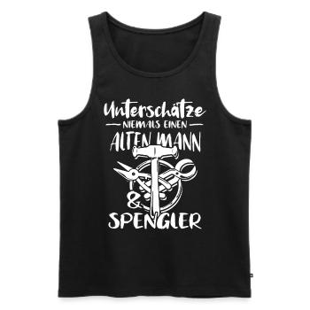Spengler Bauspengler Karrosseriespengler - Männer Premium Bio Tank Top - Schwarz - Vorne - Michal (187cm)