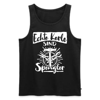 Bauspengler Karosseriespengler Spengler - Männer Premium Bio Tank Top - Schwarz - Vorne - Michal (187cm)