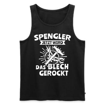 Spengler Bauspengler Karosseriespengler - Männer Premium Bio Tank Top - Schwarz - Vorne - Michal (187cm)