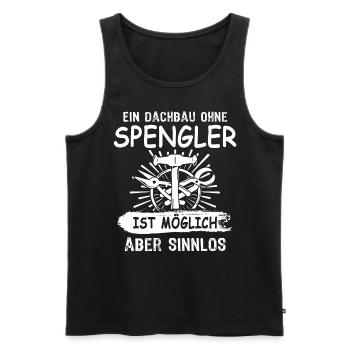 Spengler Bauspengler Karosseriespengler - Männer Premium Bio Tank Top - Schwarz - Vorne - Michal (187cm)