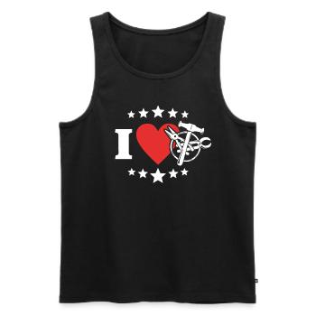 Bauspengler Ich Liebe Spengler Beruf - Männer Premium Bio Tank Top - Schwarz - Vorne - AI Model Male 178 light (178cm)