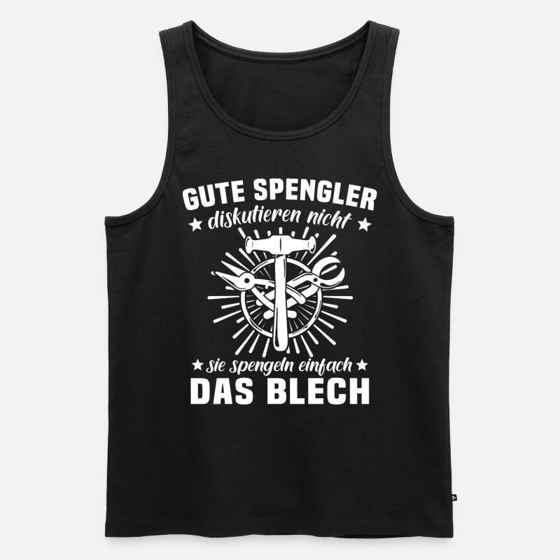 Spengler Bauspengler Karosseriespengler - Männer Premium Bio Tank Top - Schwarz
