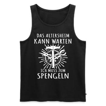 Spengler Bauspengler Karosseriespengler - Männer Premium Bio Tank Top - Schwarz - Vorne - Michal (187cm)