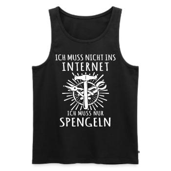 Spengler Bauspengler Karosseriespengler - Männer Premium Bio Tank Top - Schwarz - Vorne - Michal (187cm)
