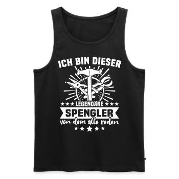 Spengler Beruf Karosseriespengler Sprüche - Männer Premium Bio Tank Top - Schwarz - Vorne - AI Model Male 178 light (178cm)
