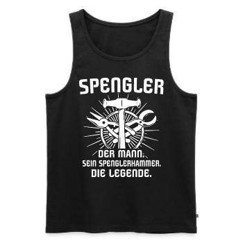 Spengler Beruf Karosseriespengler Sprüche - Männer Premium Bio Tank Top - Schwarz - Vorne - AI Model Male 178 light (178cm)