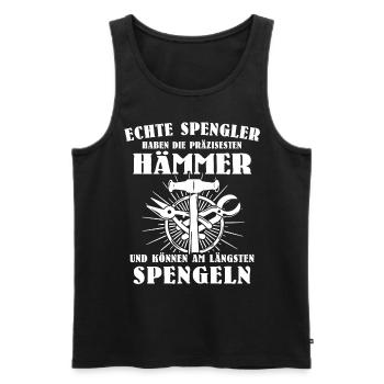 Spengler Spengeln Karosseriespengler - Männer Premium Bio Tank Top - Schwarz - Vorne - Michal (187cm)