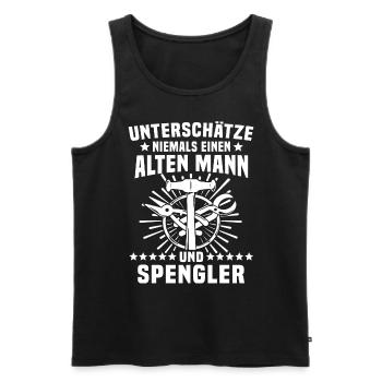 Spengler Spengeln Karosseriespengler - Männer Premium Bio Tank Top - Schwarz - Vorne - AI Model Male 178 light (178cm)