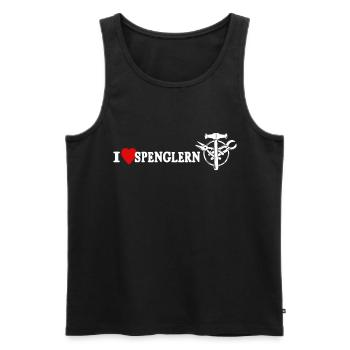 Ich Liebe Spengler Beruf - Männer Premium Bio Tank Top - Schwarz - Vorne - AI Model Male 178 light (178cm)