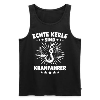 Kranführer Kran Kranfahrer - Männer Premium Bio Tank Top - Schwarz - Vorne - AI Model Male 178 light (178cm)