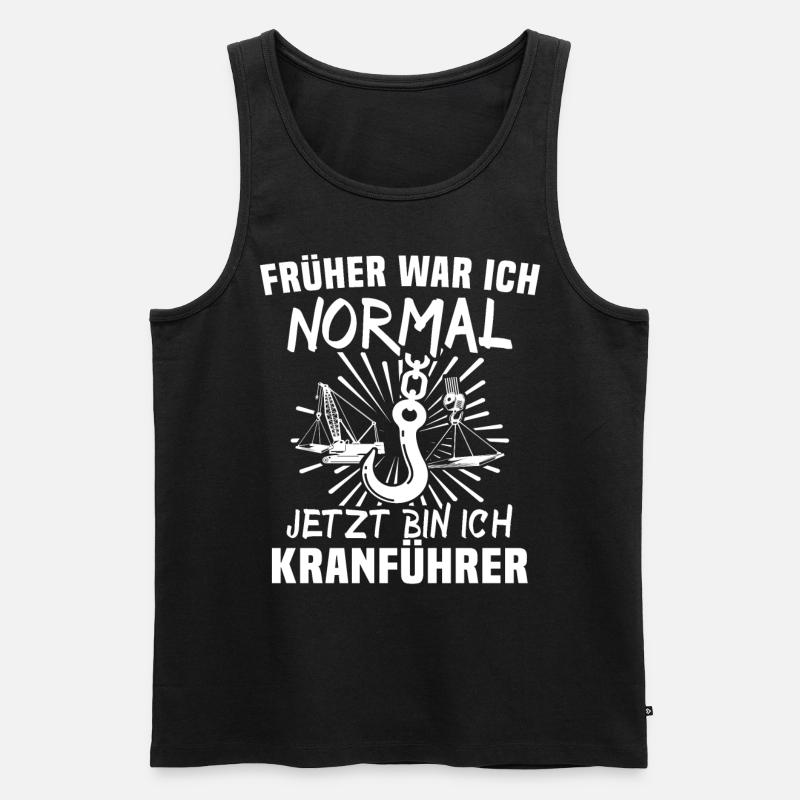 Kranführer Kran Kranfahrer - Männer Premium Bio Tank Top - Schwarz