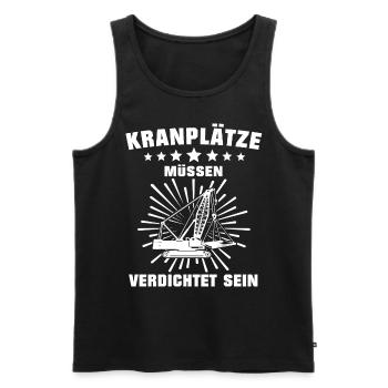 Kranführer Kran Kranfahrer - Männer Premium Bio Tank Top - Schwarz - Vorne - AI Model Male 178 light (178cm)