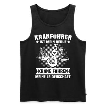 Kranführer Kran Kranfahrer - Männer Premium Bio Tank Top - Schwarz - Vorne - AI Model Male 178 light (178cm)