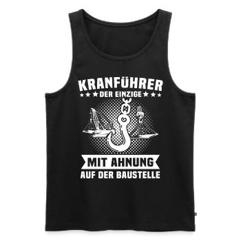 Kranfahrer Kranführer Kran Fahren - Männer Premium Bio Tank Top - Schwarz - Vorne - Michal (187cm)