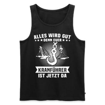 Kranfahrer Kranführer Kran Fahren - Männer Premium Bio Tank Top - Schwarz - Vorne - Michal (187cm)