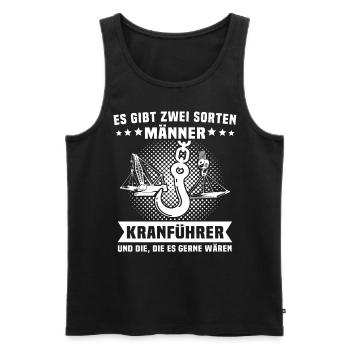 Kranführer Kran Kranfahrer - Männer Premium Bio Tank Top - Schwarz - Vorne - Michal (187cm)