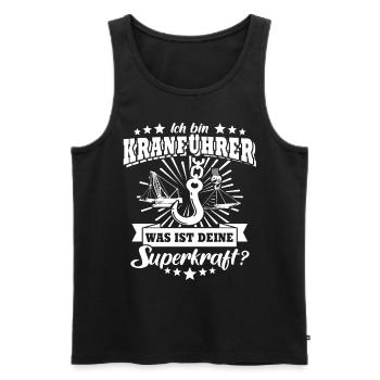Kranführer Kran Kranfahrer - Männer Premium Bio Tank Top - Schwarz - Vorne - Michal (187cm)