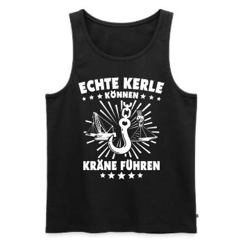 Kranführer Kran Kranfahrer - Männer Premium Bio Tank Top - Schwarz - Vorne - AI Model Male 178 light (178cm)