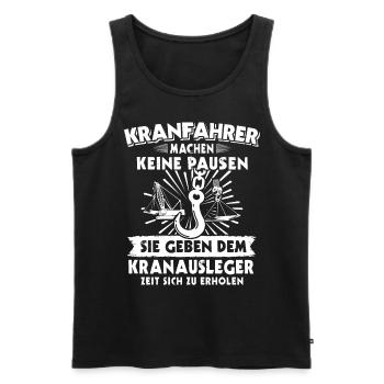Kranführer Kran Kranfahrer - Männer Premium Bio Tank Top - Schwarz - Vorne - AI Model Male 178 light (178cm)