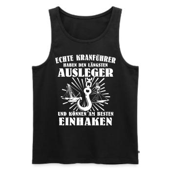 Kranfahrer Kranführer Kran Fahren - Männer Premium Bio Tank Top - Schwarz - Vorne - Michal (187cm)