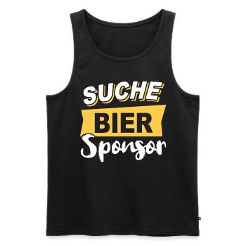 Bier Sponsor Trinksprüche Party - Männer Premium Bio Tank Top - Schwarz - Vorne - AI Model Male 178 light (178cm)