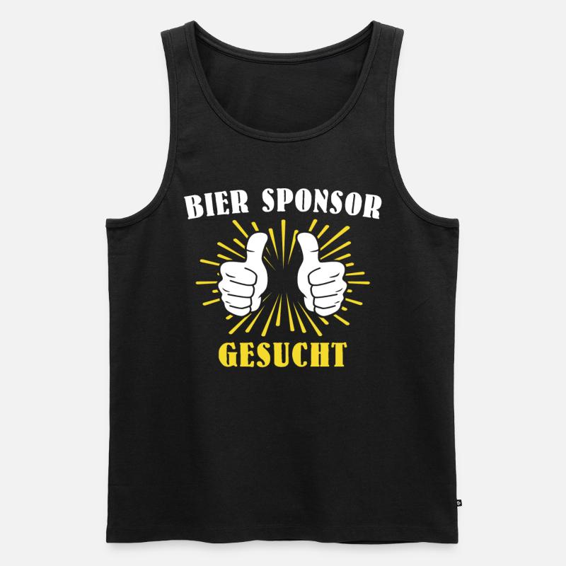 Bier Sponsor Trinksprüche Party - Männer Premium Bio Tank Top - Schwarz