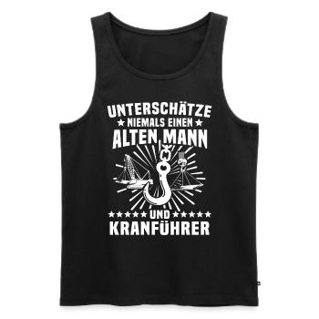 Kranführer Kran Kranfahrer - Männer Premium Bio Tank Top - Schwarz - Vorne - Michal (187cm)