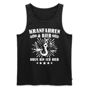 Kranführer Kran Kranfahrer - Männer Premium Bio Tank Top - Schwarz - Vorne - Michal (187cm)