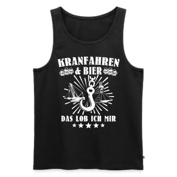 Kranführer Kran Kranfahrer - Männer Premium Bio Tank Top - Schwarz - Vorne - Michal (187cm)